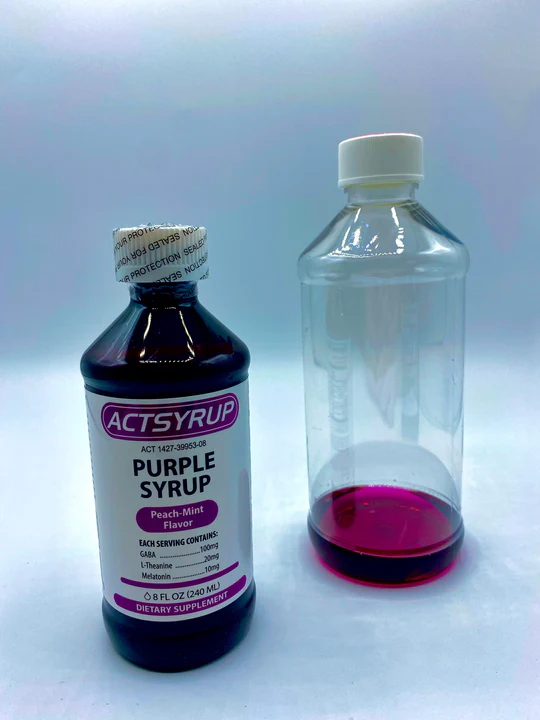 Actsyrup Purple Peach-Mint Flavor